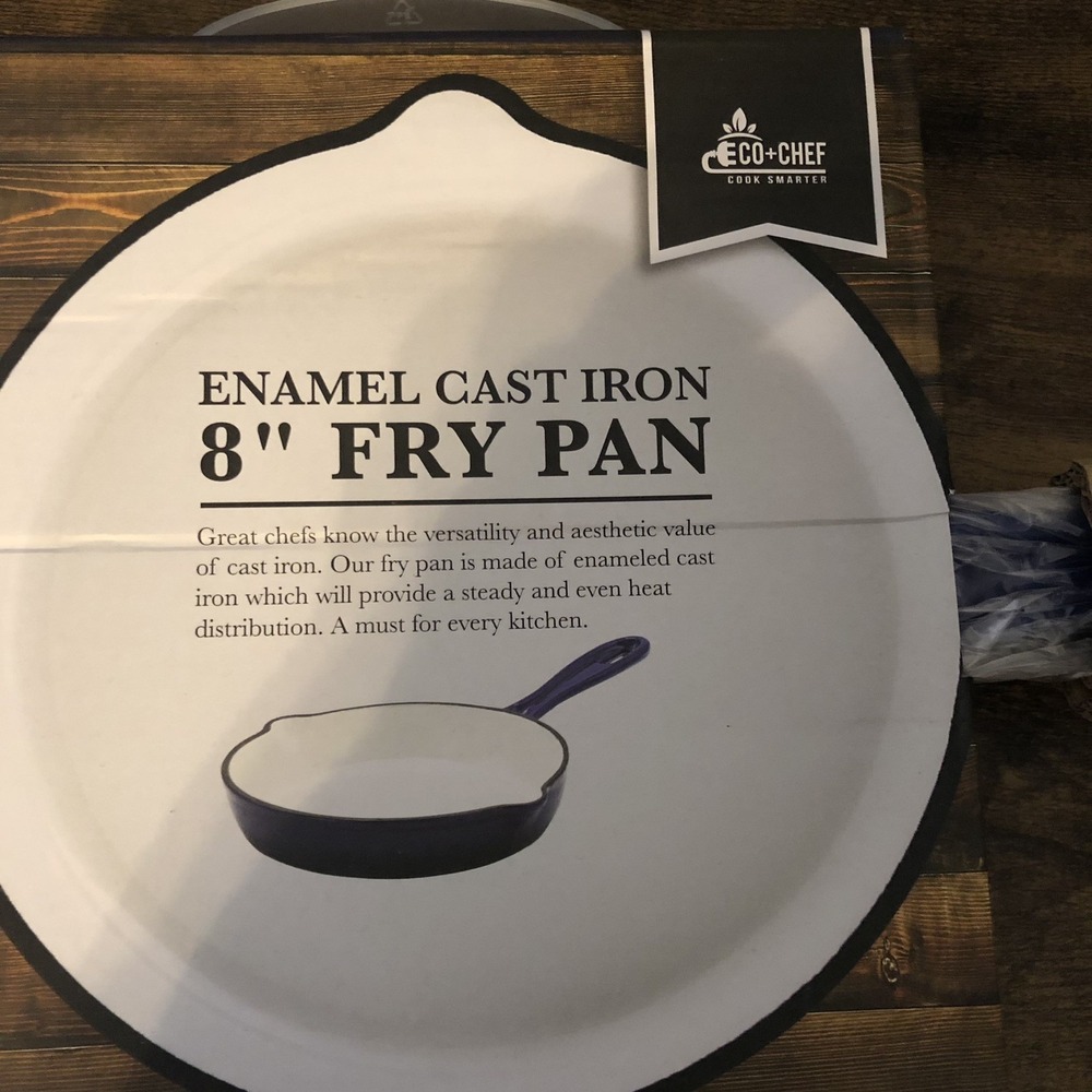 Eco Chef‎ Enamel Cast Iron 8" Fry Pan Versatile New in Box Oven Safe Bakeware - Picture 2 of 5